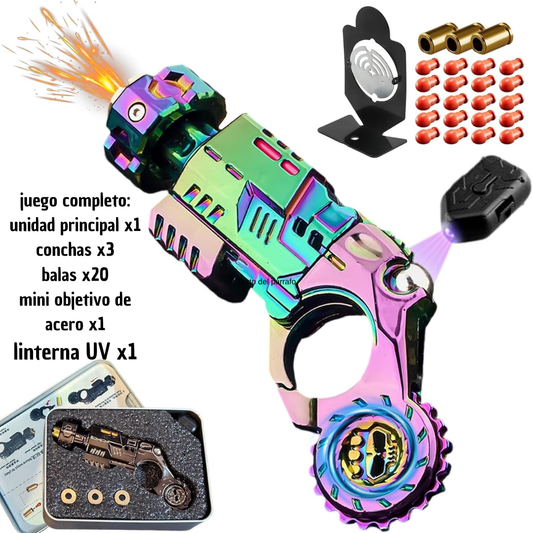 juguete de pistola antiestrés, tiro al blanco de metal